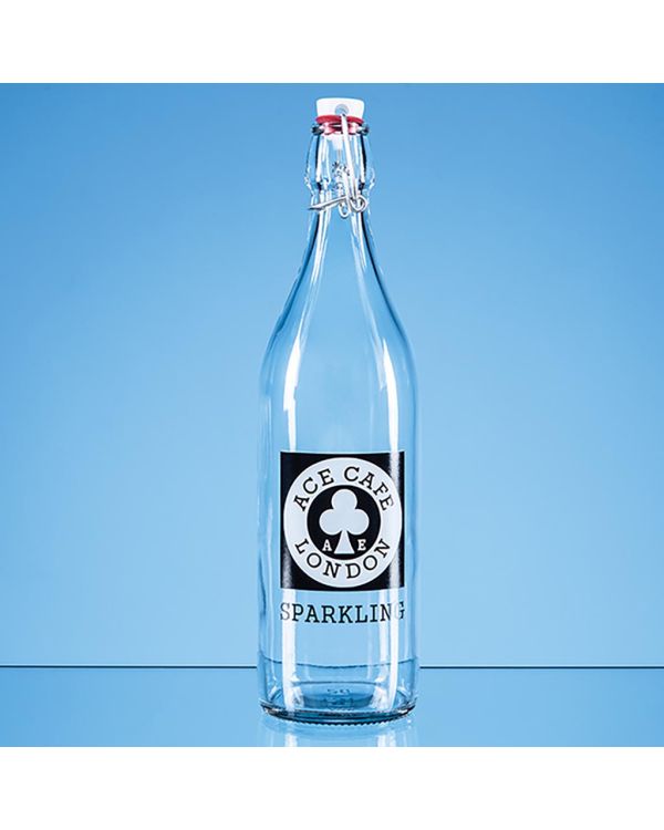 1ltr Round White Cap Swing Top Bottle (Not suitable for carbonated liquids)