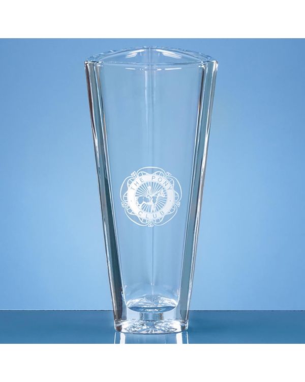 30.5cm Crystalite Tapered Triangle Vase
