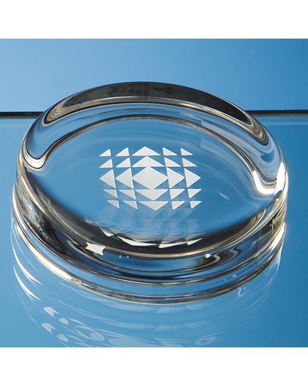 7cm Round Glass Paperweight