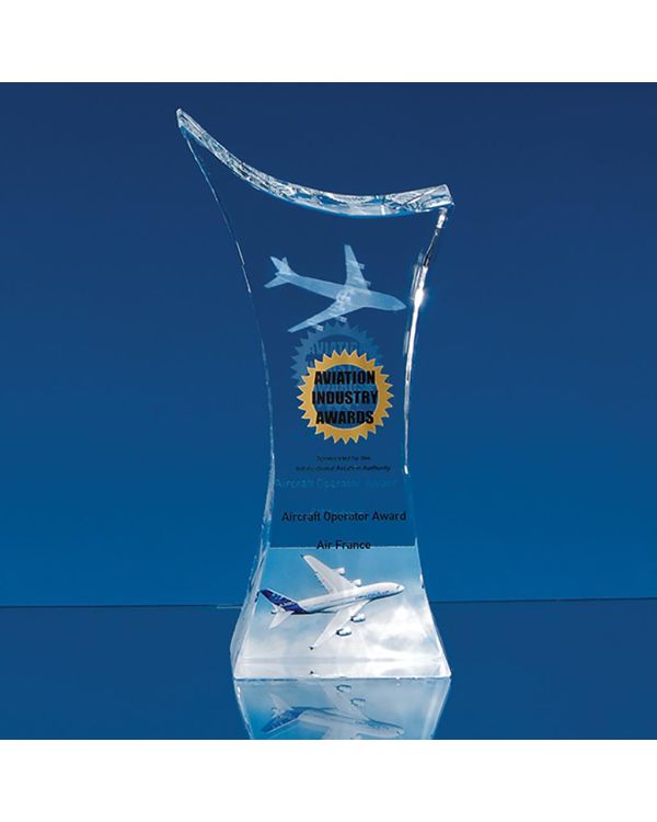 21cm Optical Crystal Pointed Slope Award