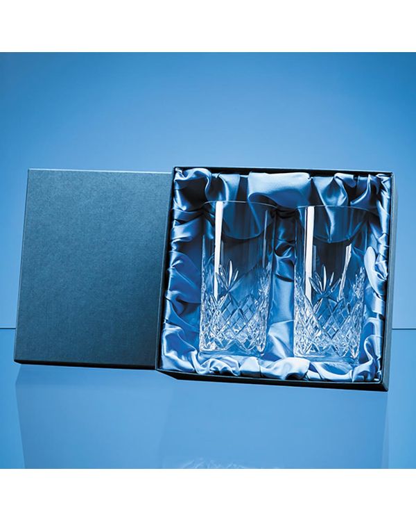 2pc 360ml Blenheim Lead Crystal Full Cut High Ball Gift Set