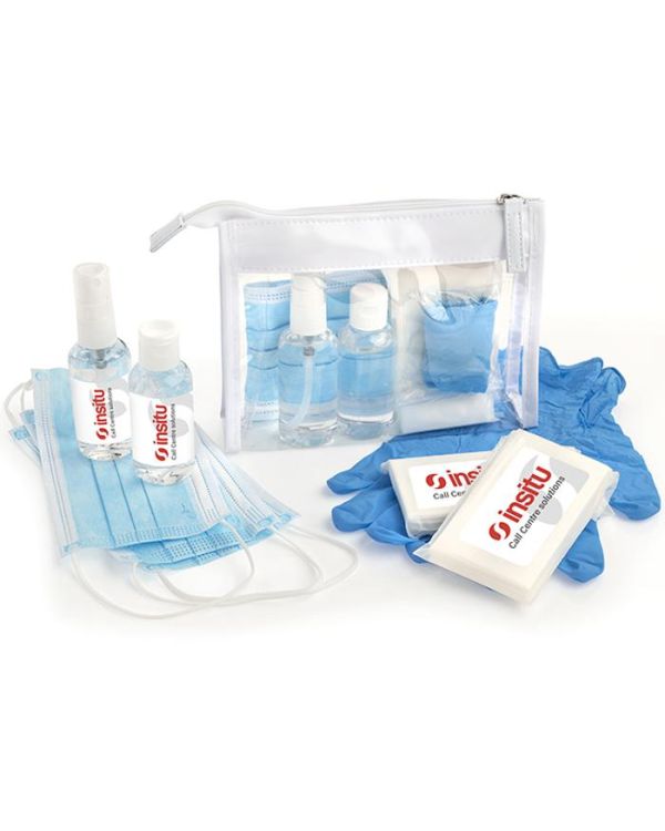 Emergency Breakdown Kit In A Clear Pvc White Trim Bag