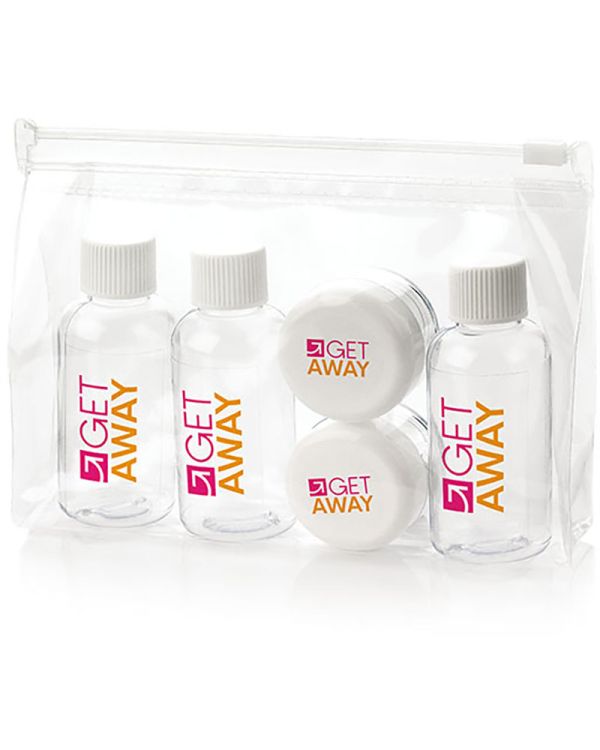 6 Piece Airline Travel Pack White Caps