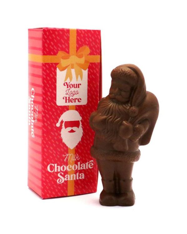 Eco Flip Top Box - 41% Milk Chocolate Santa