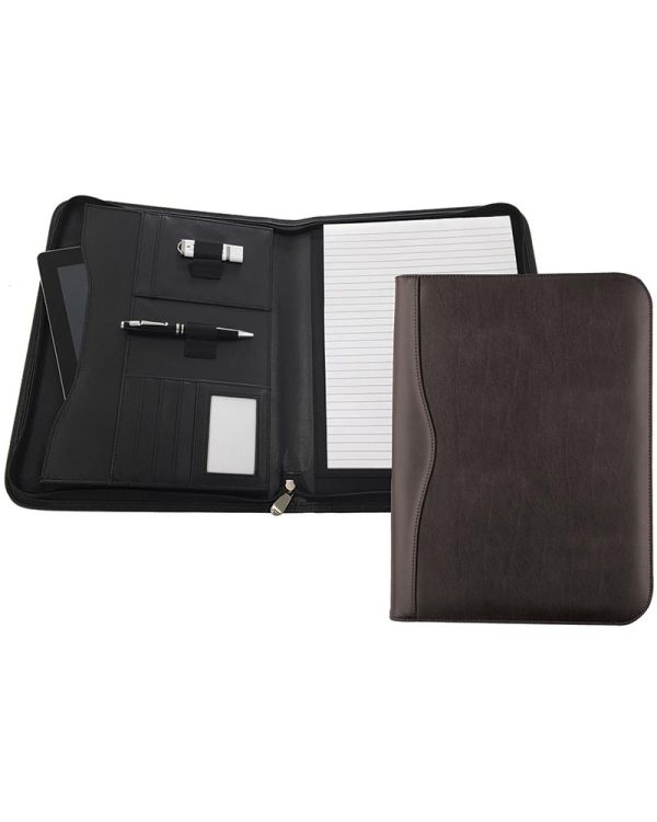Houghton A4 Deluxe Zipped Conference Folder With Padded Tablet Or Laptop Pocket