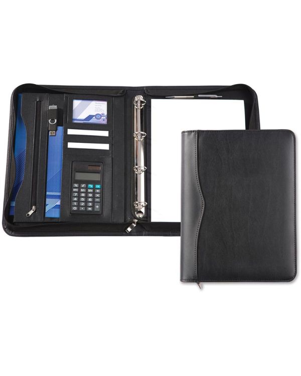 Houghton A4 Deluxe Zipped Ring Binder And Calculator