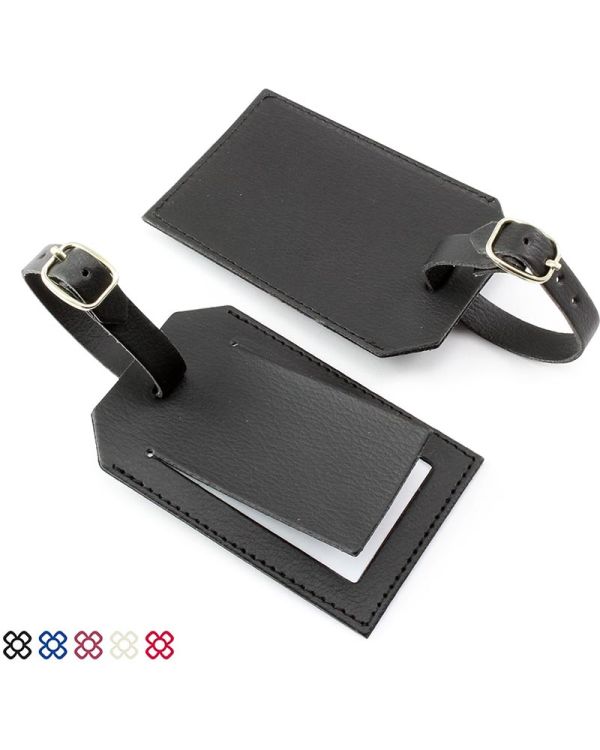 Rectangle Luggage Tag With Security Flap, Finished In Como A Quality Recycled Vegan Material