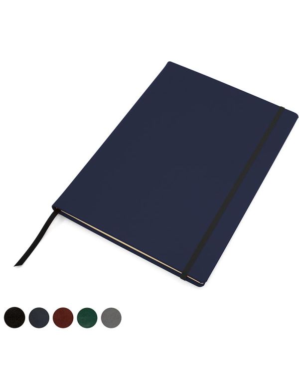 Hampton Leather A4 Casebound Notebook With Elastic Strap