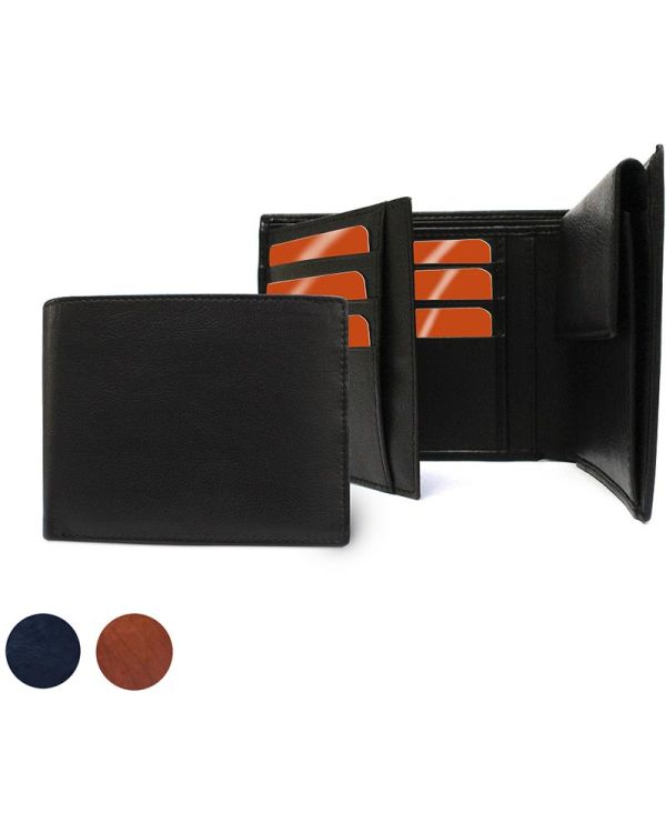 Sandringham Nappa Leather Three Way Wallet With Coin Pocket
