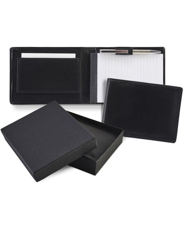 Sandringham Nappa Leather Flip Up Notepad Jotter With Pen