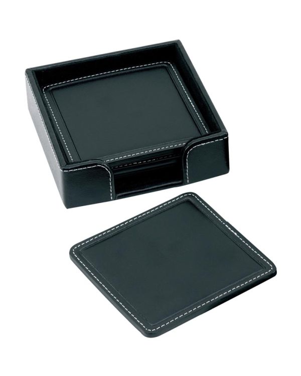 Sandringham Nappa Leather Square Coaster Set