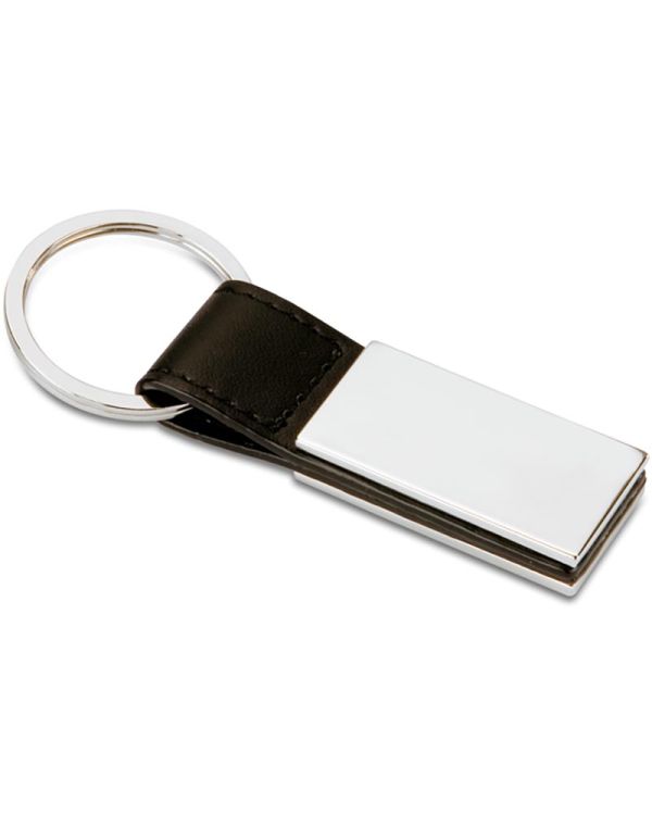 Rectanglo PU And Metal Key Ring