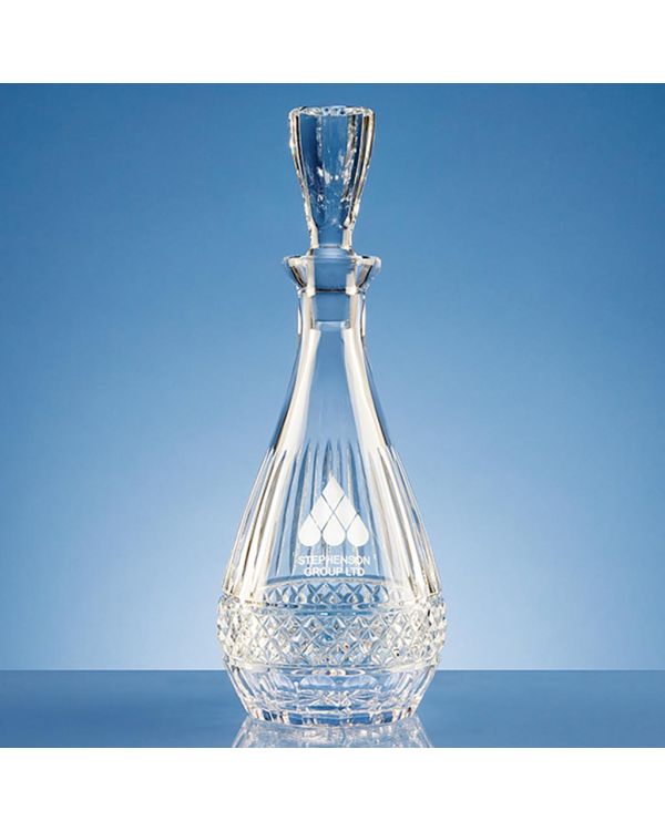 0.75ltr Lead Crystal Oval Wine Decanter