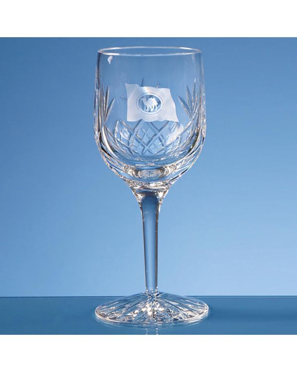 220ml Blenheim Lead Crystal Panel Wine Glass