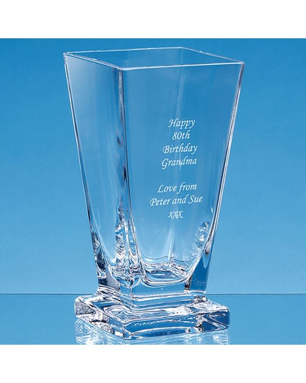 22.5cm Handmade Tapered Footed Vase