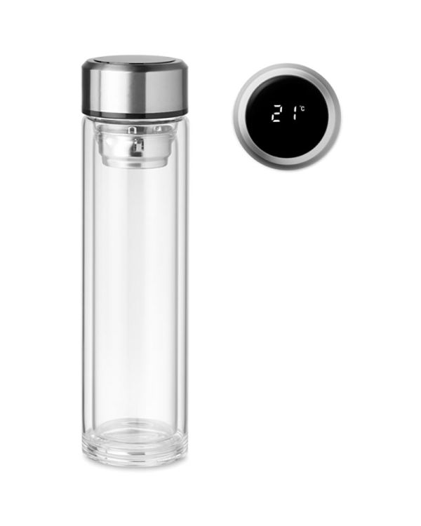 Pole Glass Bottle With Touch Thermometer