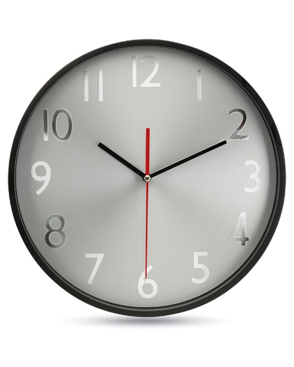 Rondo Wall Clock With Silver Background