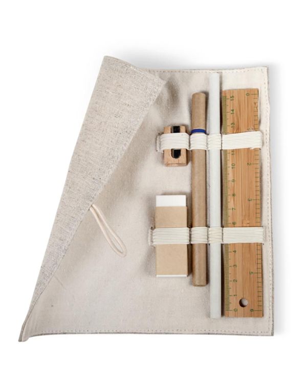 "Ecoset" Stationary Set In Cotton Pouch