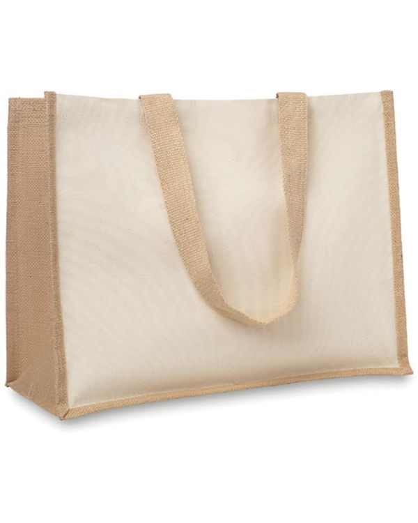 Campo De Fiori Jute And Canvas Shopping Bag