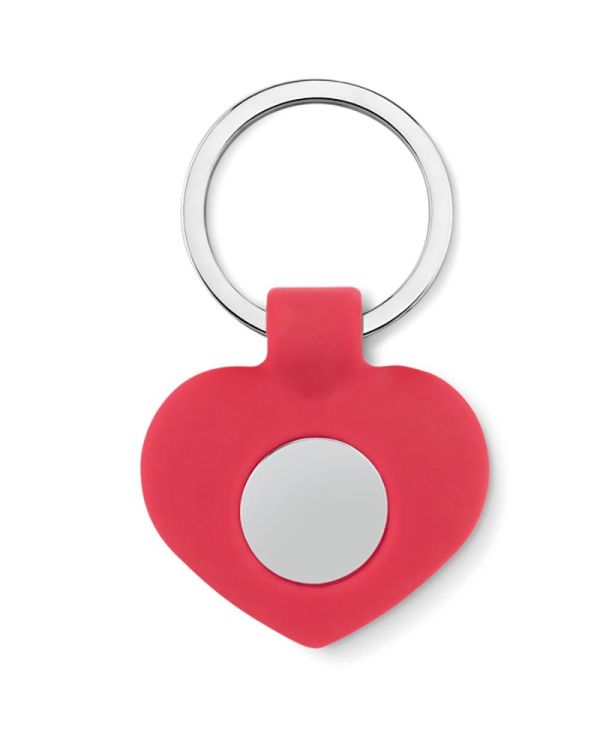 Cuore Silicone Key Ring With Token