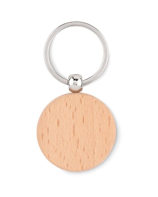 "Toty Wood" Round Wooden Key Ring