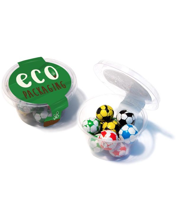 Eco Range - Eco Maxi Pot - Chocolate Footballs