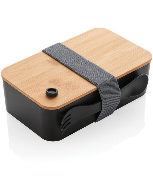 PP Lunchbox With Bamboo Lid & Spork