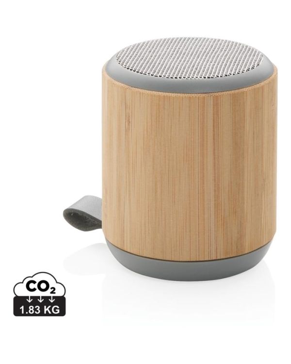 Bamboo And Fabric 3W Wireless Speaker
