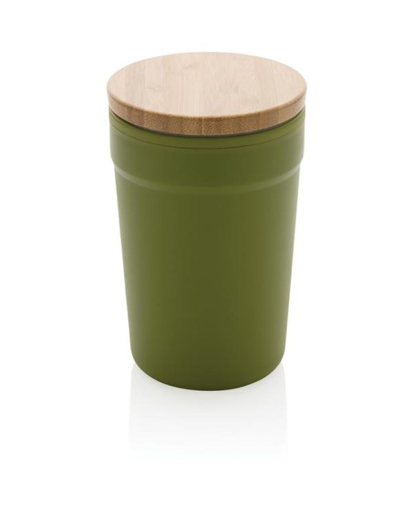 Grs Certified Recycled PP Mug With Bamboo Lid