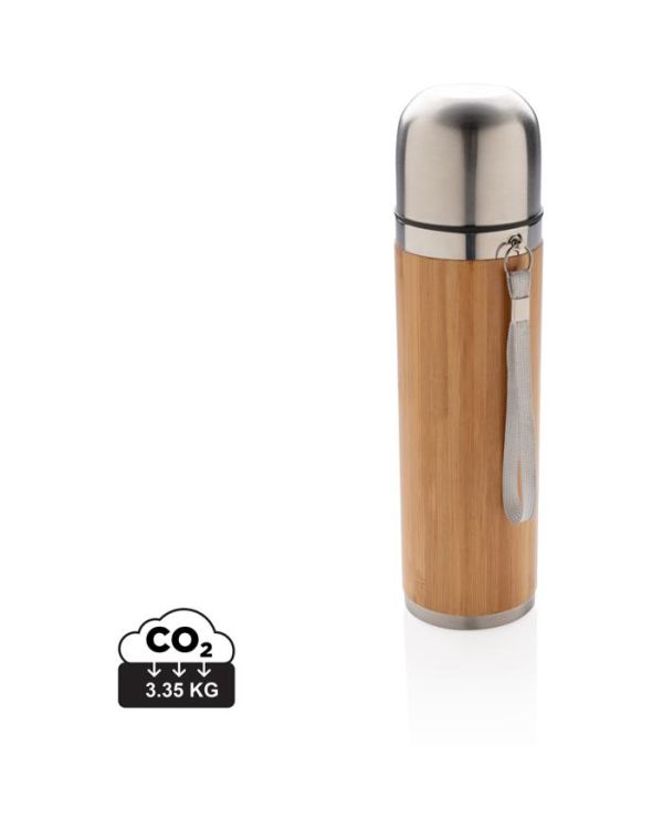 Bamboo Vacuum Travel Flask