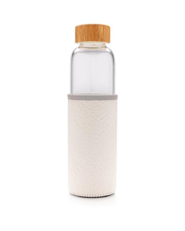 Glass Bottle With Textured PU Sleeve