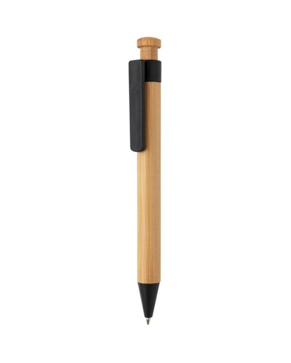 Bamboo Pen With Wheatstraw Clip