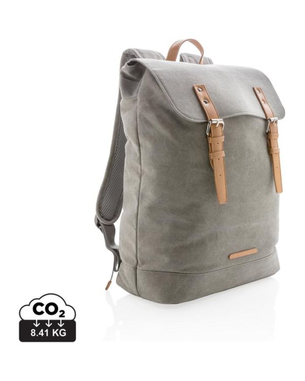 Canvas Laptop Backpack PVC Free