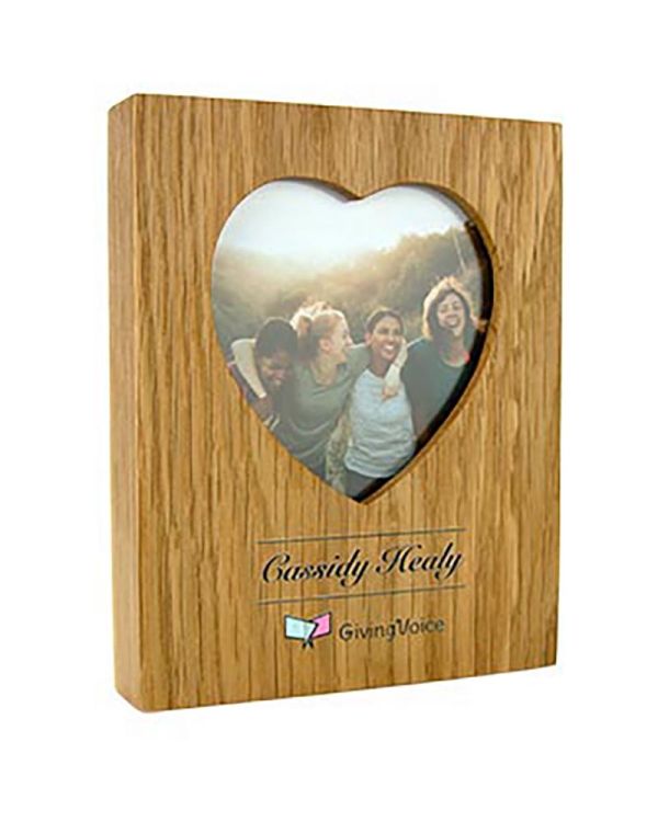 Oak Heart Picture Frame With Full Colour Print