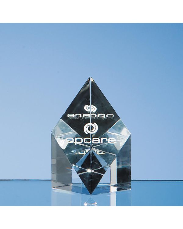 7.5cm Optical Crystal Sloping Diamond 