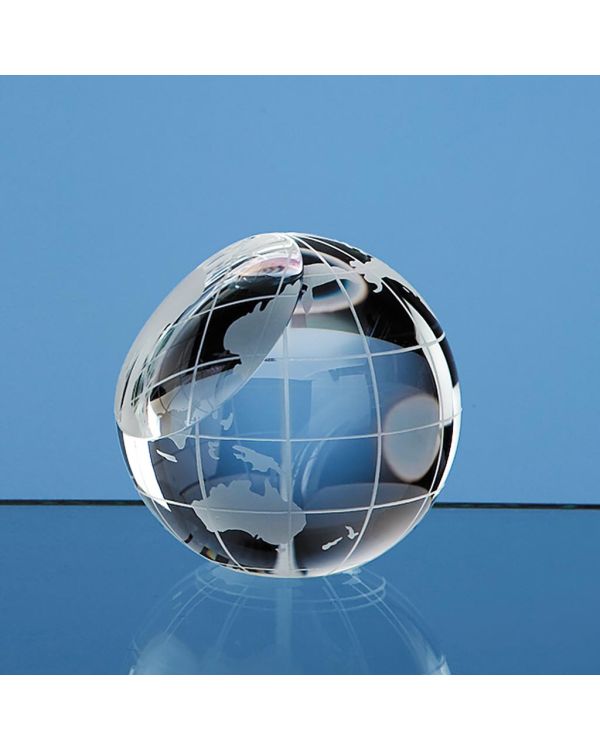 6cm Optical Crystal Globe Paperweight