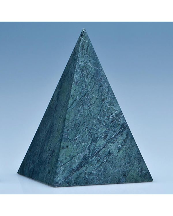 12.5cm Green Marble 4 Sided Pyramid Award