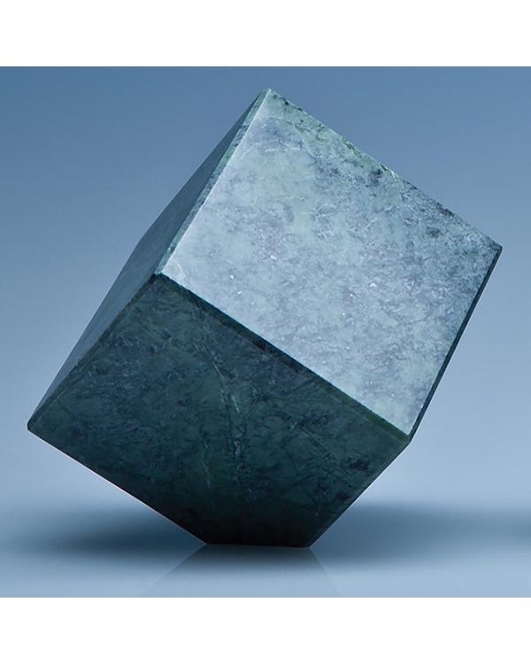 7cm Green Marble Bevel Edged Cube