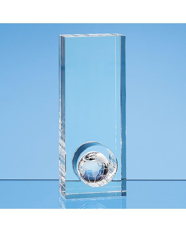 20cm Optical Crystal Globe in the Hole Award