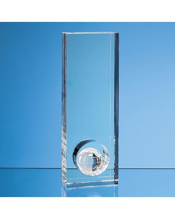23cm Optical Crystal Globe in the Hole Award
