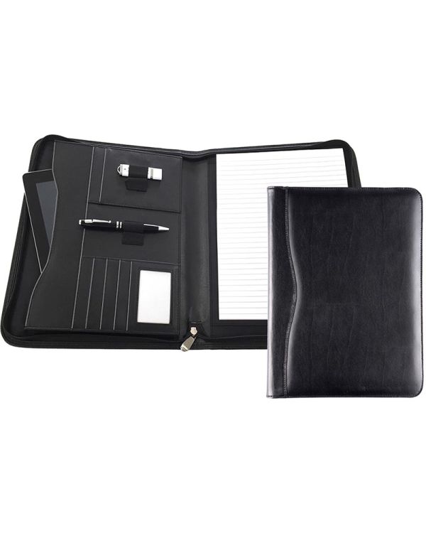 Balmoral Leather A4 Deluxe Zipped Conference Folder With Tablet Pocket