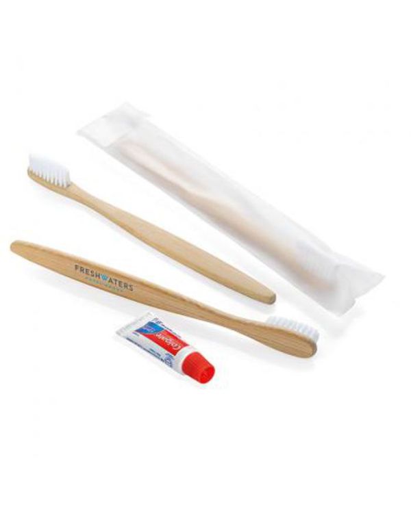 Bamboo Toothbrush & Colagte Toothpaste