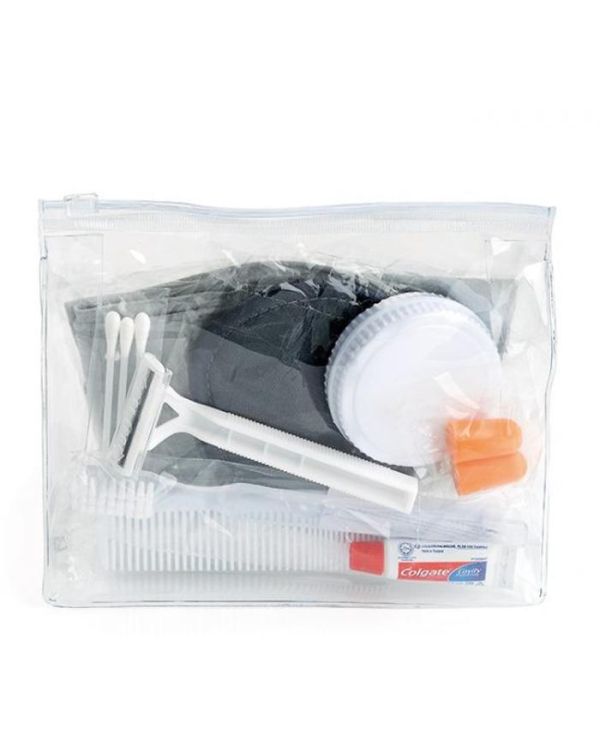 Essential Travel Amenity Kit In a Zippered Bag
