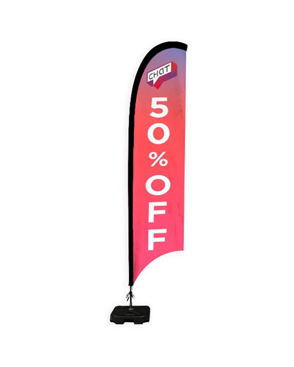 Medium Feather Flag with Parasol Base