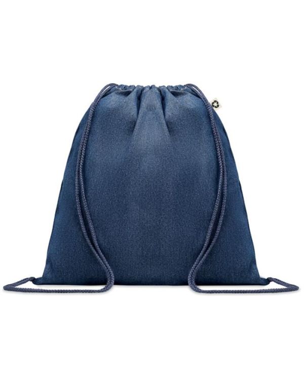 Style Bag Recycled Denim Drawstring Bag