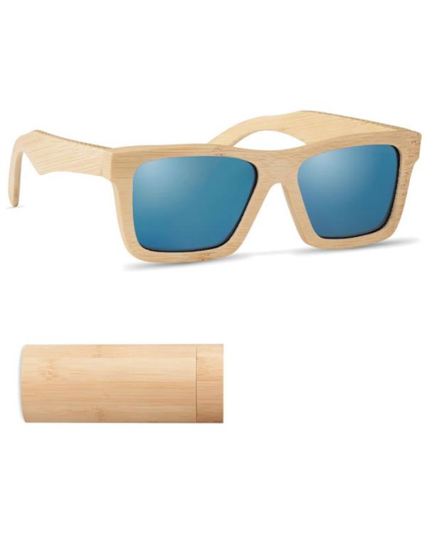 Wanaka Sunglasses And Case In Bamboo