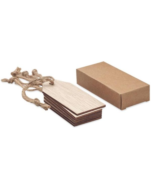 "Etibam" Set Of 6 Wooden Gift Tags