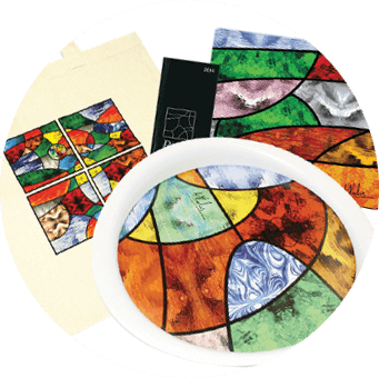 Rowan's Hospice Stained Glass Windows designs