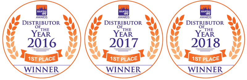 1st Place: Sourcing City Distributor of the Year 2016, 2017 & 2018
